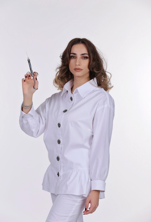 Bluză medicală Royal White - imagine 3