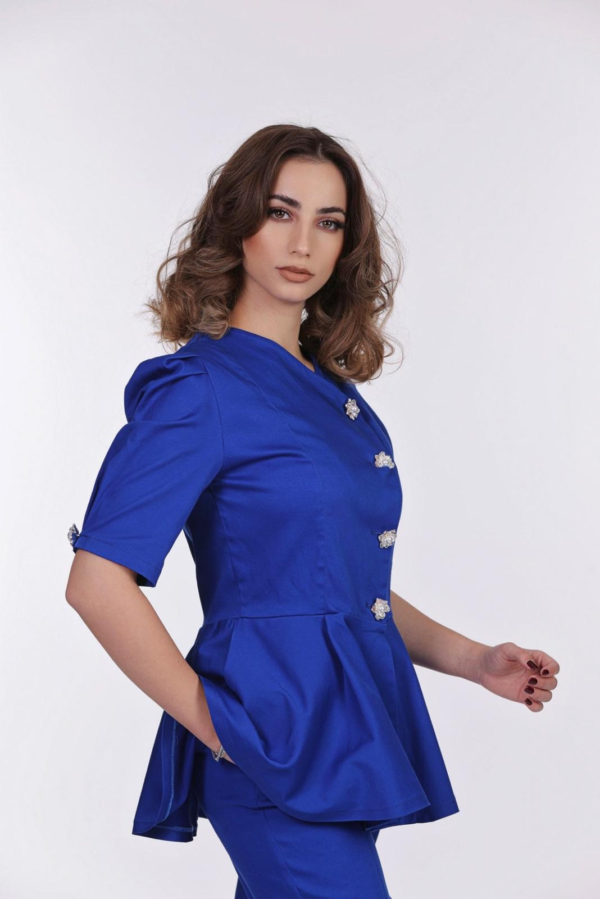 Bluză medicală Royal Blue - imagine 4